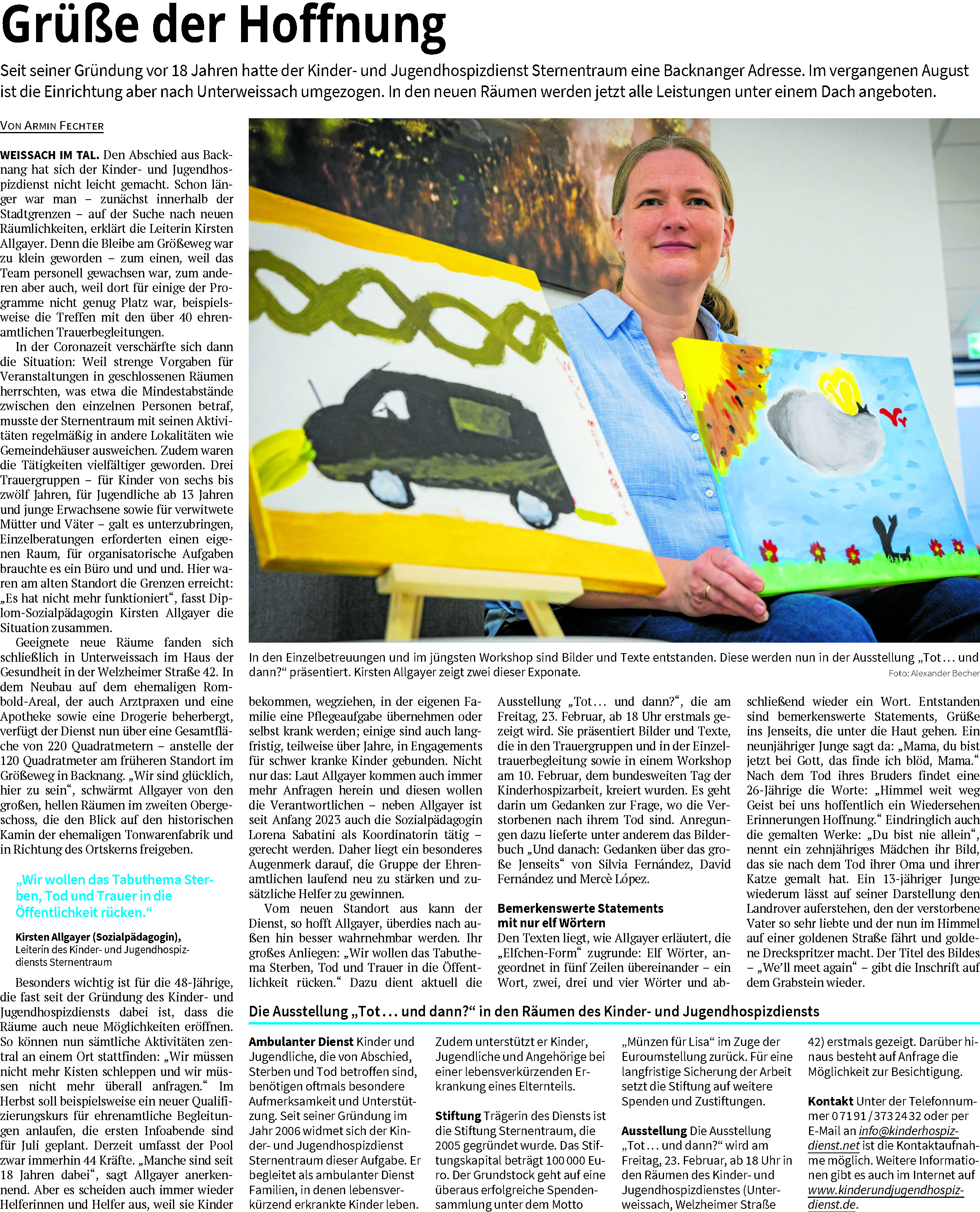 Artikel Sternentraum Artikel über Sternentraum in der BKZ